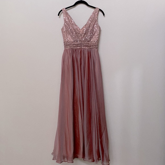 Long Sparkly Pink Dress - Picture 2 of 5